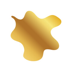 Liquid Fluid Golden Gradient random organic shapes