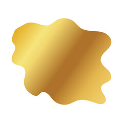 Liquid Fluid Golden Gradient random organic shapes