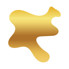 Liquid Fluid Golden Gradient random organic shapes