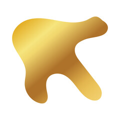 Liquid Fluid Golden Gradient random organic shapes