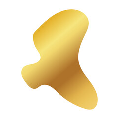 Liquid Fluid Golden Gradient random organic shapes