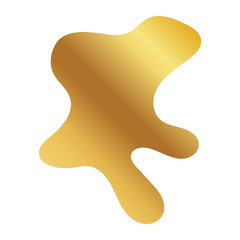 Liquid Fluid Golden Gradient random organic shapes