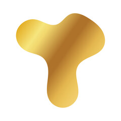 Liquid Fluid Golden Gradient random organic shapes