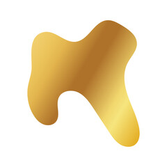 Liquid Fluid Golden Gradient random organic shapes