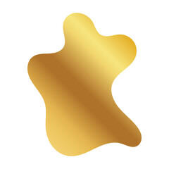 Liquid Fluid Golden Gradient random organic shapes