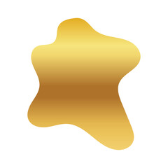 Liquid Fluid Golden Gradient random organic shapes