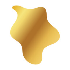 Liquid Fluid Golden Gradient random organic shapes