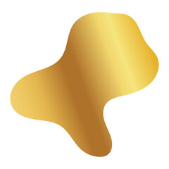 Liquid Fluid Golden Gradient random organic shapes