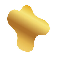 Fototapeta premium Liquid Fluid Golden Gradient random organic shapes