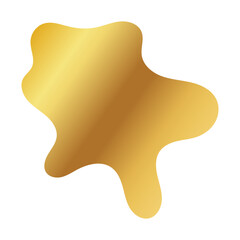 Liquid Fluid Golden Gradient random organic shapes