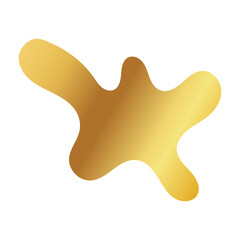 Liquid Fluid Golden Gradient random organic shapes