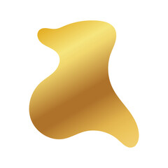 Liquid Fluid Golden Gradient random organic shapes