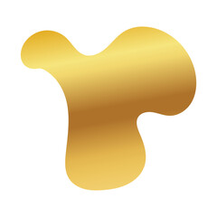 Liquid Fluid Golden Gradient random organic shapes