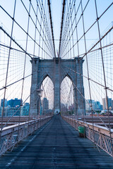 new york city architecture. brooklyn bridge to manhattan. urban architecture landmark of brooklyn bridge. architecture of metropolis city. brooklyn bridge. Architectural marvel