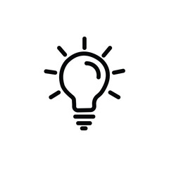Light bulb icon. Idea symbol. simple illustration of app line icon mobile concept and web design vector
