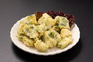 イカと青のりの天ぷら