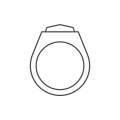 Finger ring line outline icon