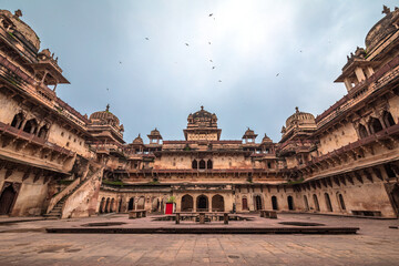 Royal Fort or Shahi Kila at Orchha, Madhya Pradesh, India.