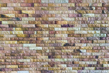 Horizontal modern brick wall for pattern and background. Stone natural abstract background pattern....
