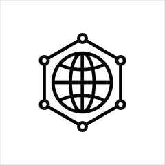global network icon. Vector Illustration for use web design and mobile apps, and logo.