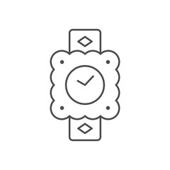 Jewelry watch line outline icon