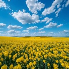 Fototapeta premium canola flower fields