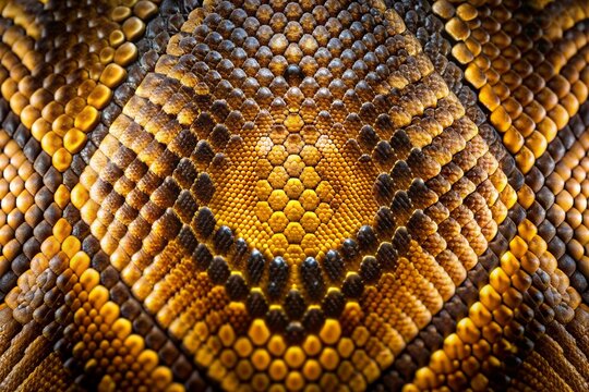 Snake skin  pattern. Textured background of genuine leather in python skin close up