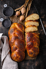 Traditional Jewish sabbath Challah bread