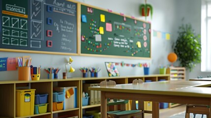 school board with a weekly schedule, detailing class activities, homework assignments, and important reminders