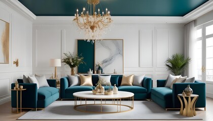 Photo interior modern design room 3d illustration