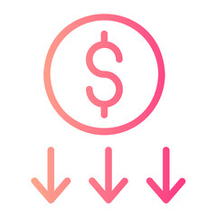 Cost Of Living  gradient icon