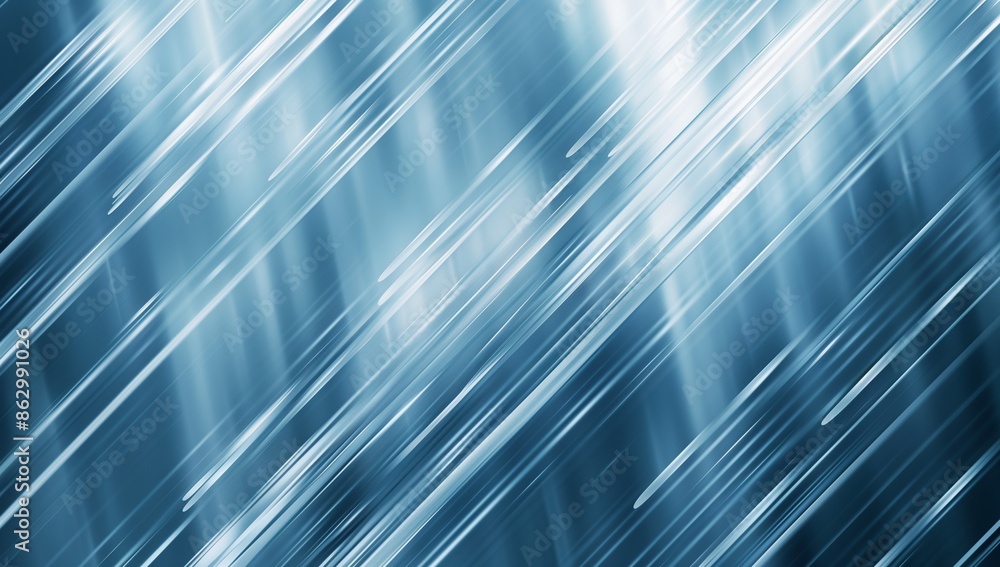 Poster abstract background with diagonal lines and blue light rays.