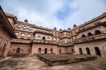 Royal Fort or Shahi Kila at Orchha, Madhya Pradesh, India.