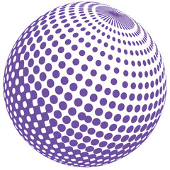 3D grid sphere with light dots that is abstract Ball dotted atomic high poly spheres in virtual reality
