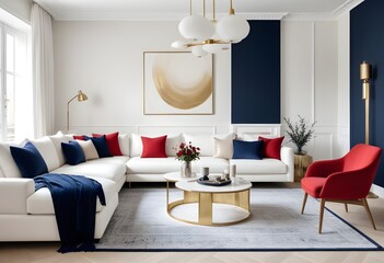 Photo interior modern design room 3d illustration