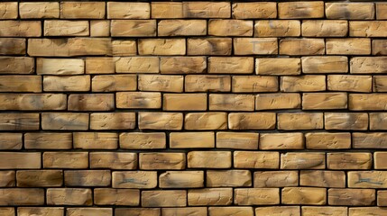 Obraz premium Rustic yellow brick wall texture background. Grunge textured background image of a vintage yellow brick wall, perfect for construction, architecture, and design projects.