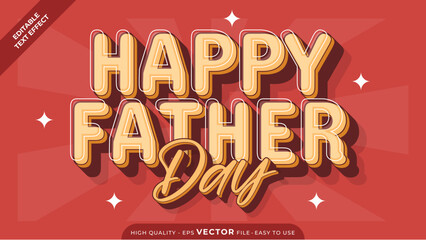 Modern Father's Day Editable Text Effect - Vector Adobe Illustrator Design