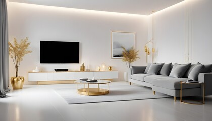 Photo interior modern design room 3d illustration