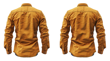 view of a person in a yellow shirt