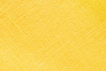Yellow linen fabric for background, yellow gunny canvas texture as background	