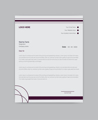 Abstract letterhead design template for branding.