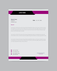 Modern business letterhead design templet.