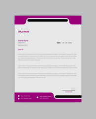 Modern business letterhead design templet.