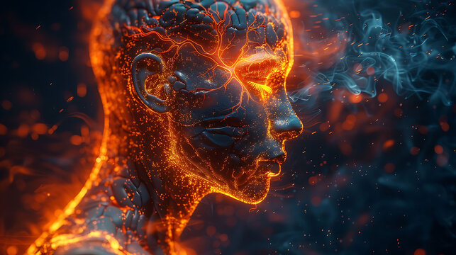 Individual pericarditis glowing depiction of the heart showing inflamed pericardium