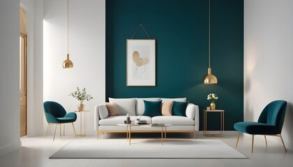 Photo interior modern design room 3d illustration