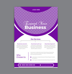 Modern business flyer design template for business advertisement.