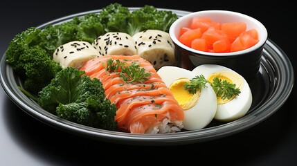 sushi with salmon