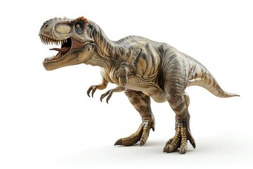 tyrannosaurus rex dinosaur 3d render toy isolated on white