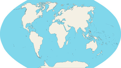 World map on blue (round and svg) © Constantine