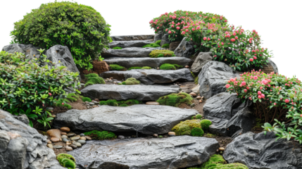 photo of a garden edging isolated on a white background.